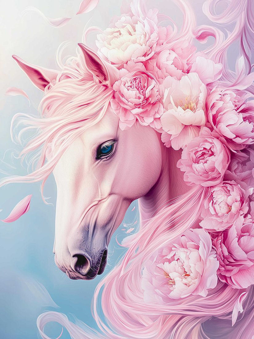 

Алмазная мозаика Феникс+ Розовый конь 71365