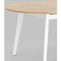 Кухонный стол Stool Group Rondo 100-135x100 80.557.01 8029 (дуб/белый)