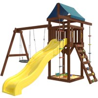 Игровой комплекс National Tree Company с качелями лодочка и гнездом 60 IgroWoods ДП-3 Premium
