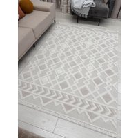 Ковер для жилой комнаты Radjab Carpet Поло Прямоугольник EN 256 12517RK (1.6x3, Cream/Beige)