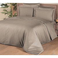 Евро комплект постельного белья DO&CO Delux Premium Lucca 11987 (коричневый)