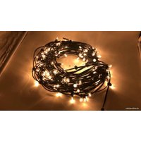 Гирлянда клип-лайт IQLED Клип-лайт 12В, расстояние 10 см, 105 м, белый теплый цвет, черный провод