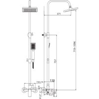 Душевая система  Lauter Rain 21CK505С-S2124