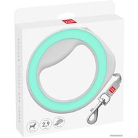 Поводок-рулетка Wau Dog 81275 (светло-серый/зеленый)