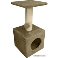 Домик Cat House с полкой 0.65 (хлопок бежевый)