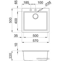 Кухонная мойка Elleci Quadra 105 Bianco 52