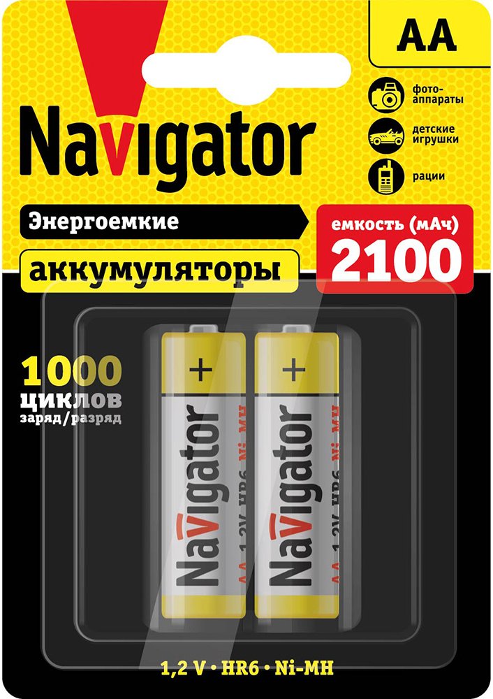 

Аккумулятор Navigator AA 2100mAh 2шт
