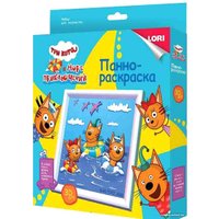 Набор для рисования Lori 3D Art.Панно-раскраска Три кота Котята на море Ипк-001