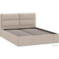 Кровать Трия Глосс универсальный тип 1 160x200 (микровелюр Wellmart Dark Beige)