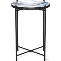 Журнальный столик Sheffilton SHT-CT8-3 (млечный путь/черный муар)