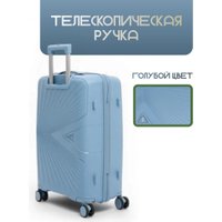 Чемодан-спиннер Maleta PP-53 (L, серый/голубой)