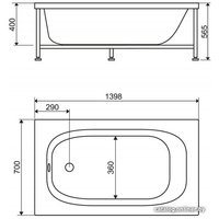 Ванна BelBagno BB101 140х70