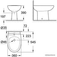 Биде Grohe Bau 39432000