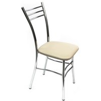 Стул ВВР Трио (ваниль/хром, экокожа)