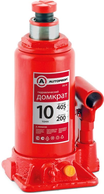 

Бутылочный домкрат Autoprofi DG-10 10т