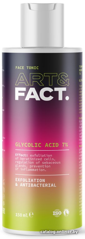 Art&Fact Тоник-эксфолиант для жирной кожи с гликолевой кислотой 7% Glycolic Acid 7% 150 мл