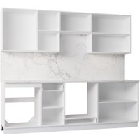 Готовая кухня Mio Tesoro Корнелия Ода-плюс 2.4 (белый/мрамор итальянский)