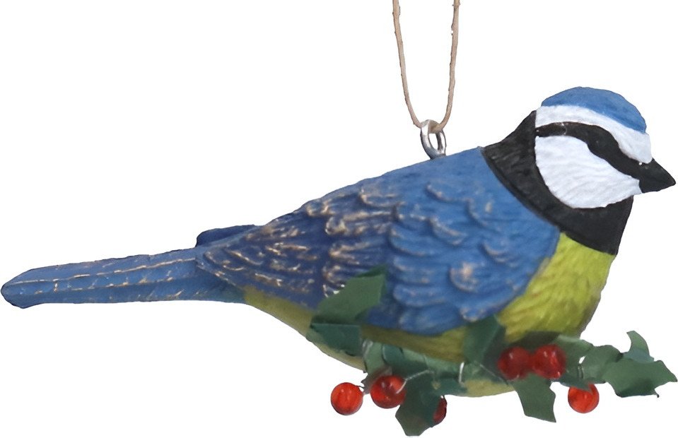 

Елочная игрушка Gisela Graham Синица с ягодами остролиста и плюща 10023
