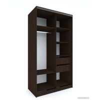 Шкаф-купе Евва 138 VG.05 АЭП ШК.2 02 (венге/зеркало/венге глянец)