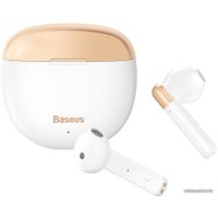 Наушники Baseus Encok W2 (белый/золотистый)