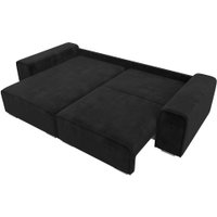 Угловой диван Лига диванов Лига-029 левый 121929L (велюр черный)