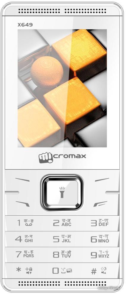 Кнопочный телефон Micromax X649 White