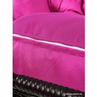 Подвесной диван M-Group Лежебока 11180208 (с коричневым ротангом/розовая подушка)