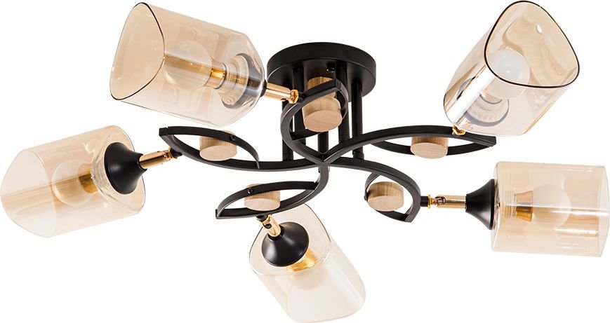 Подвесная люстра Arte Lamp Glamore A5076PL-5BK