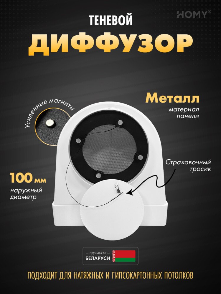 

Вентиляционная решетка HOMY AO100W