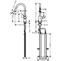 Смеситель Hansgrohe Talis M52 73863800 (стальной)