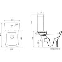 Унитаз напольный BelBagno Lago BB128CP (без бачка, без сиденья)