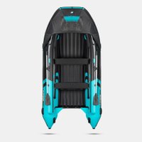 Моторно-гребная лодка Gladiator E420X PRO (черный/бирюзовый)