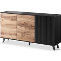 Комод Halmar Random KM-1 (дуб вотан/черный)
