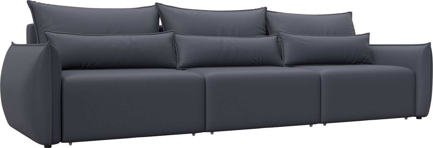 

Диван Лига диванов Лига-051 НПБ Лонг 129885 (экокожа Grifon 15 серый)