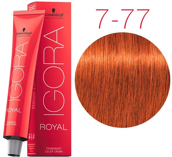 

Крем-краска для волос Schwarzkopf Professional Igora Royal Permanent Color Creme 7-77 60 мл