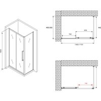 Душевой уголок Abber Schwarzer Diamant AG30170BH-S50B