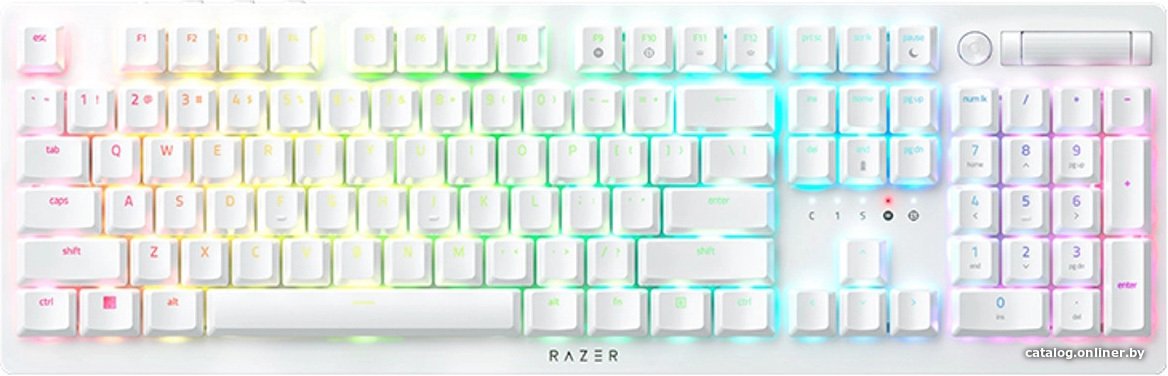 Клавиатура Razer Deathstalker V2 Pro Wireless (белый, Razer Low Profile Optical Red, нет кириллицы)