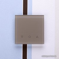 Беспроводной выключатель для жалюзи DeLUMO Senso одноканал. трехклавишный 1236 (светлый коричневый)