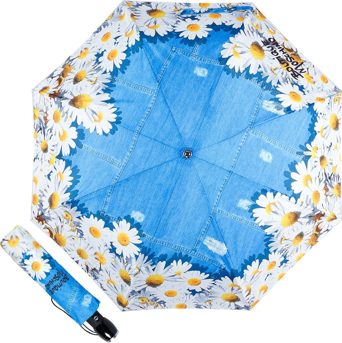

Складной зонт Moschino 7026-OCA Denim Daisies Multi