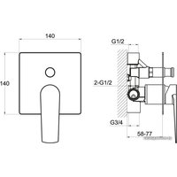 Смеситель BelBagno Carin CAR-BASM-CRM