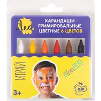 Набор для аквагрима Лео Играй LPFPS-06 Звери (6 цв)