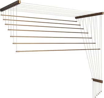 Сушилка для белья Comfort Alumin Потолочная Алюминиевая Bronze Premium 7 прутьев 1.3 м (бронзовый)