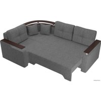 Угловой диван Лига диванов Комфорт 102609 (левый, рогожка, серый)