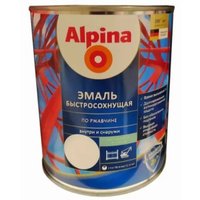 Грунт-эмаль Alpina Быстросохнущая по ржавчине 2.5 л (RAL9003, сигнальный белый)
