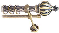 

Карниз для штор Lm Decor Купол 145 2р витой 25/16мм (антик, 2м)