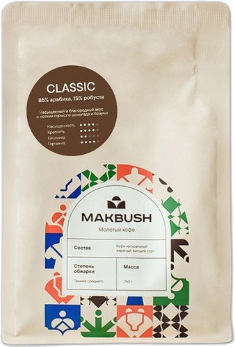 

Кофе MakBush Classic молотый 250 г