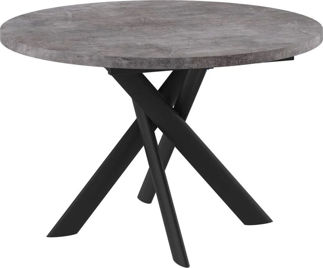 

Кухонный стол Мамадома Ronaldo-120 раздвижной 120-160 (дымчатая керамика/черный)