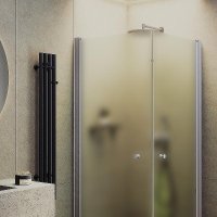 Душевой уголок MaybahGlass MGY-1293-5 (сатин стекло/хром матовый)