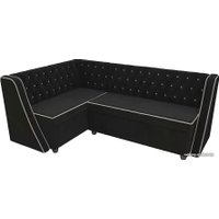 Угловой диван Лига диванов Лофт 104592 (левый, черный)