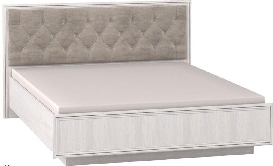 

Кровать Глазов Paola Люкс с патиной (ясень анкор светлый/Furor Brown Grey патина)